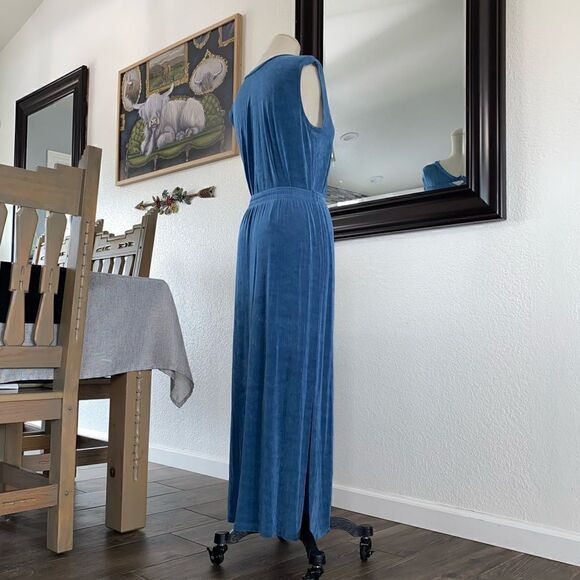 Weekenders Womens V-Neck Sleeveless Convertible Midi Maxi Dress Blue Size S/P - Picture 3 of 15